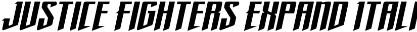 Justice Fighters Expand Italic Regular font