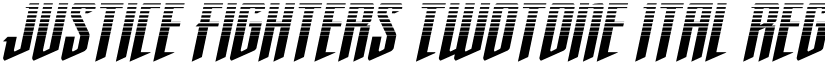 Justice Fighters Twotone Ital Regular font