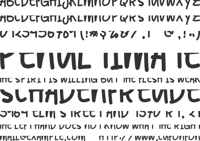 Balltimore Caps font preview