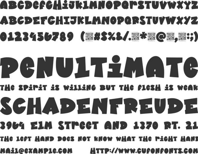 Funny Tunes font preview
