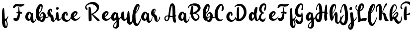 f Fabrice Regular font
