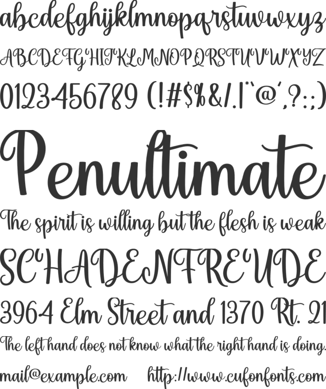 Dualima font preview