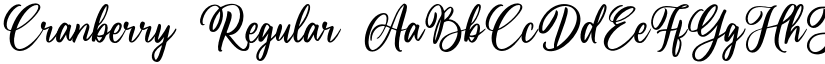 Cranberry Regular font