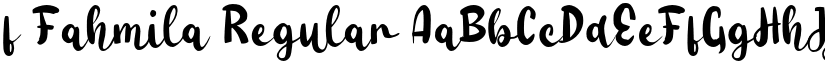 f Fahmila Regular font