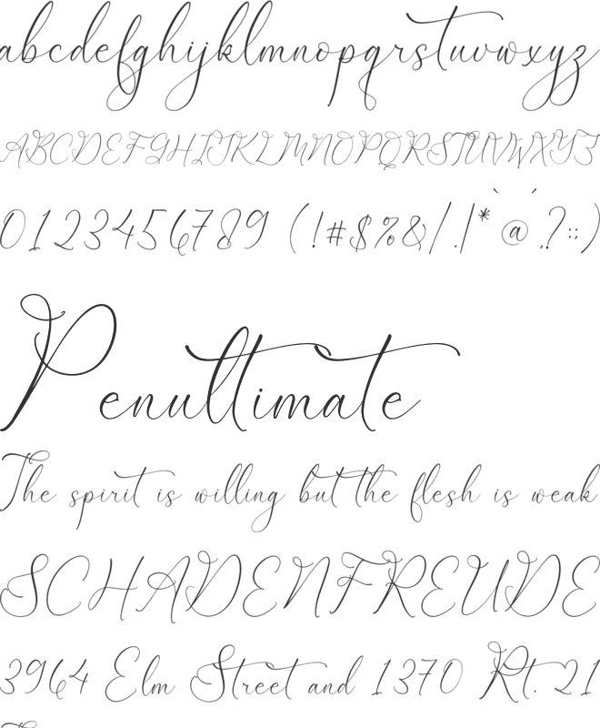 Garbina Sarleta font preview