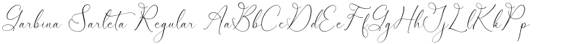 Garbina Sarleta Regular font