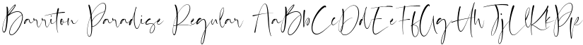 Barriton Paradise Regular font