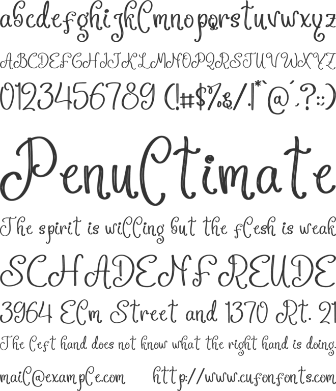 Phanthom Twilight font preview