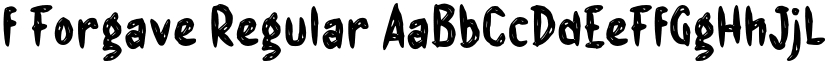 f Forgave Regular font