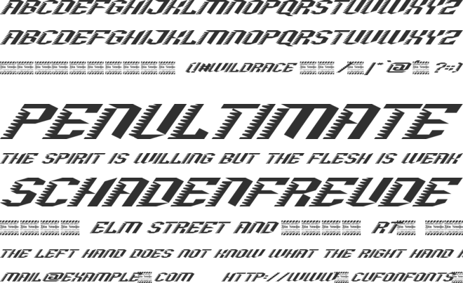 Wildrace Personal Use font preview