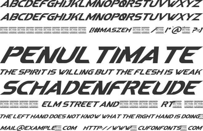 Maszeh Personal Use font preview