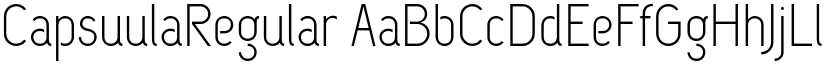 CapsuulaRegular font