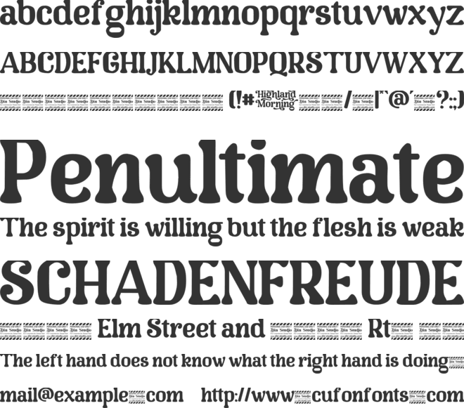 Highland Morning Personal Use font preview