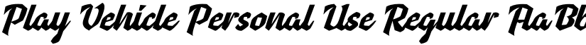 Play Vehicle Personal Use Regular font