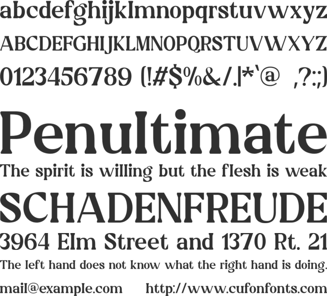 Silk Display font preview