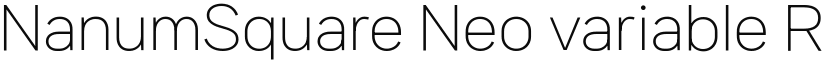 NanumSquare Neo variable Regular (Variable) font