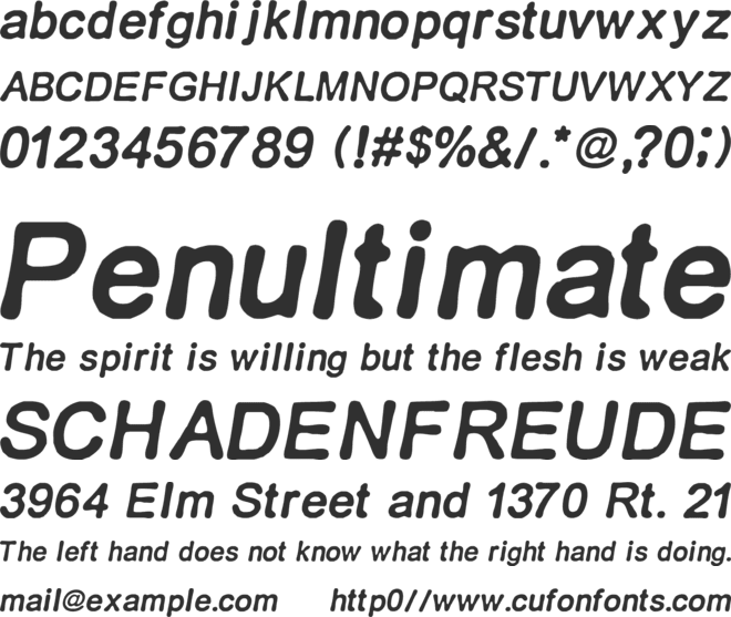 Retro Italics font preview