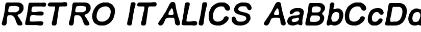RETRO ITALICS font