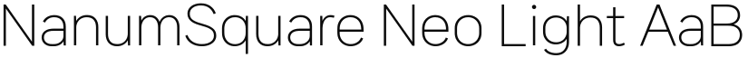 NanumSquare Neo Light font