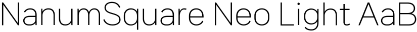 NanumSquare Neo Light font