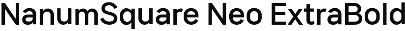 NanumSquare Neo ExtraBold font