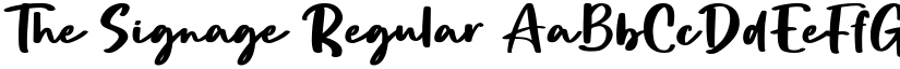 The Signage Regular font