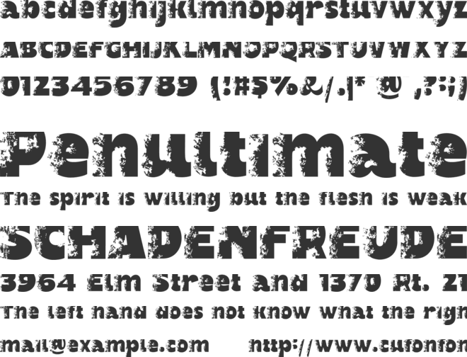 GRUNGE font preview