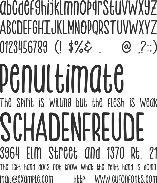 Tamarind Days font preview
