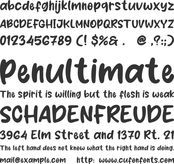 Rambutan Days font preview