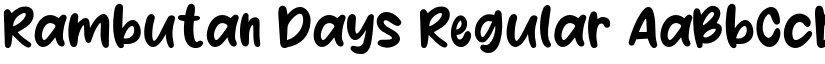 Rambutan Days Regular font