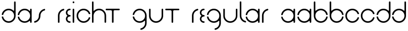 Das Reicht Gut Regular font