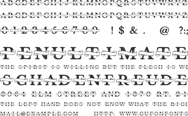 Shelana Monogram font preview