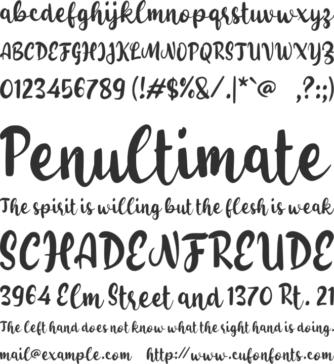 f Fricassee font preview
