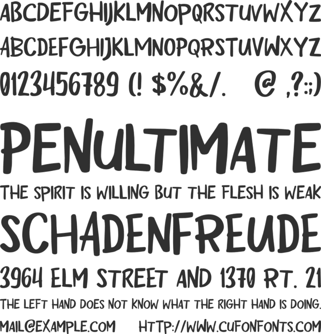 Berry Days font preview