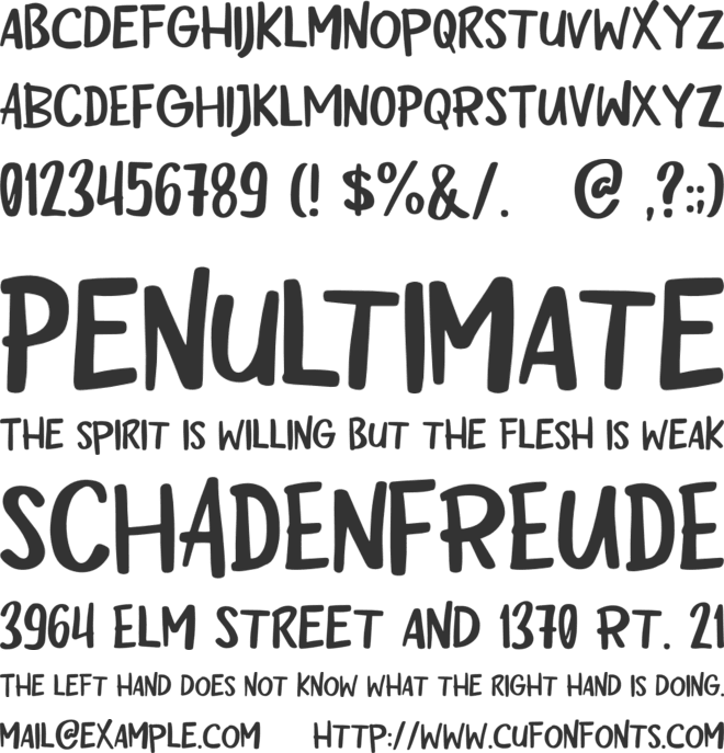 Berry Days font preview