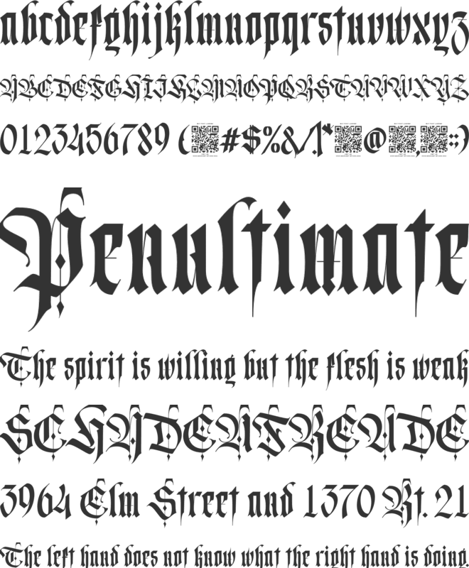 Destroyers font preview