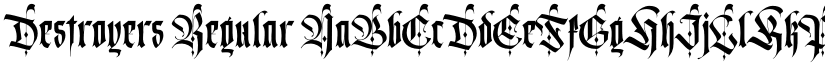 Destroyers Regular font