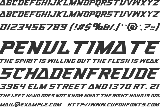 Sportesia font preview