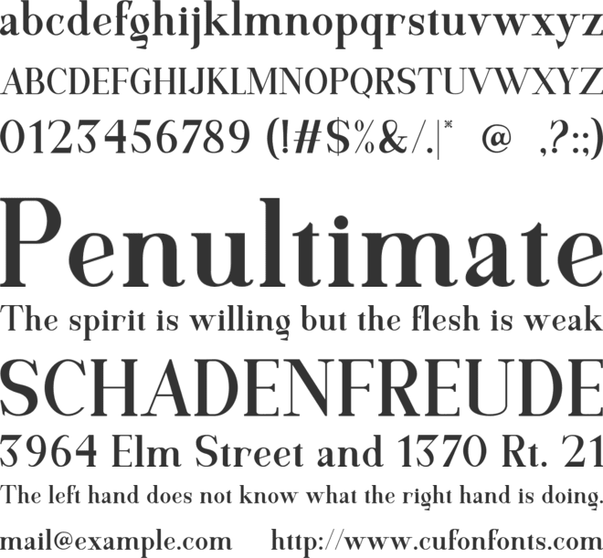 Motzeda font preview