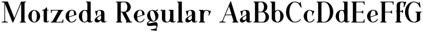 Motzeda Regular font