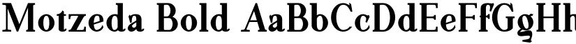 Motzeda Bold font