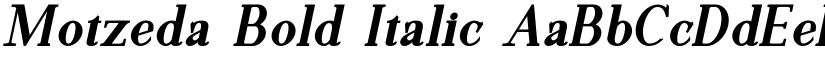Motzeda Bold Italic font