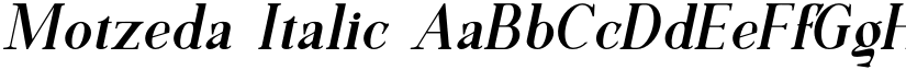 Motzeda Italic font