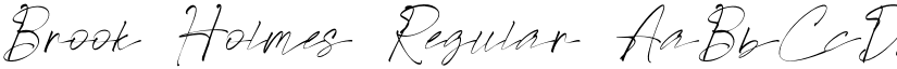 Brook Holmes Regular font