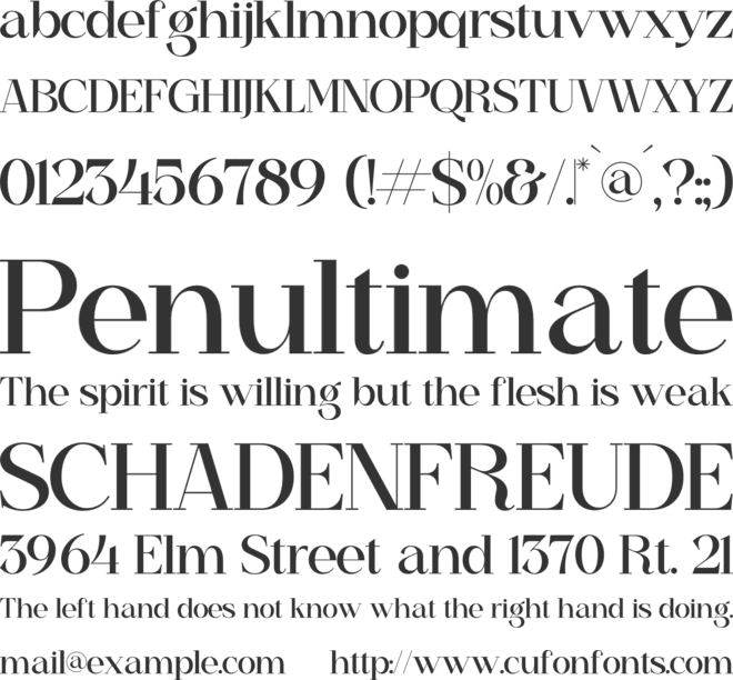 Begilas font preview