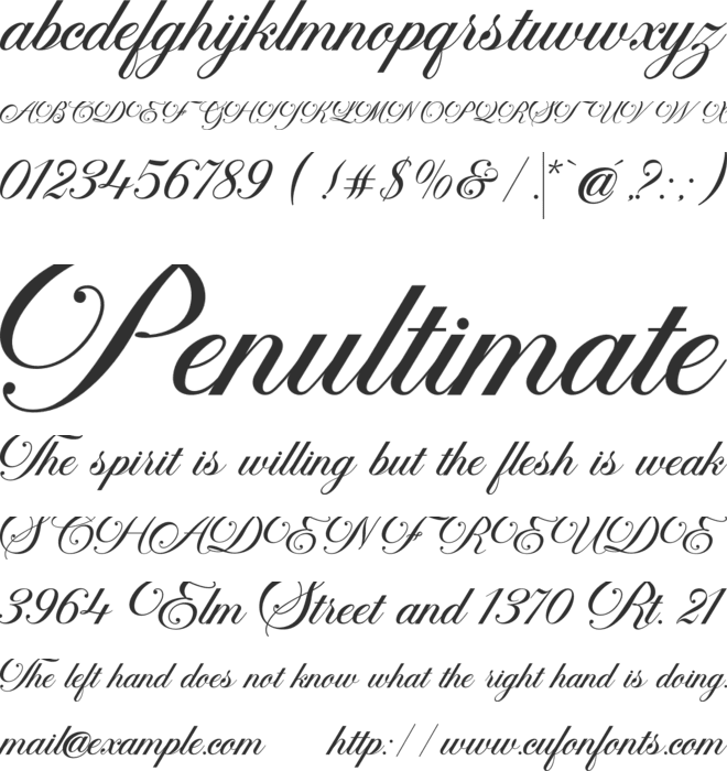 Tempting font preview