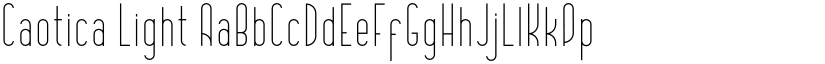 Caotica Light font