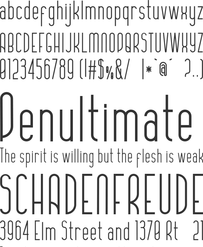 Caotica font preview