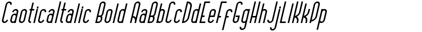 CaoticaItalic Bold font
