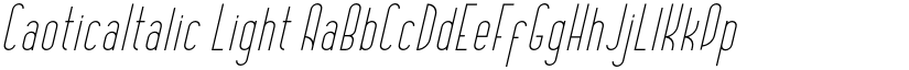 CaoticaItalic Light font